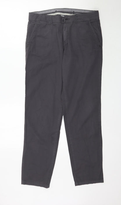 Womens UK Size M Preworn Regular Fit  Grey Trousers
