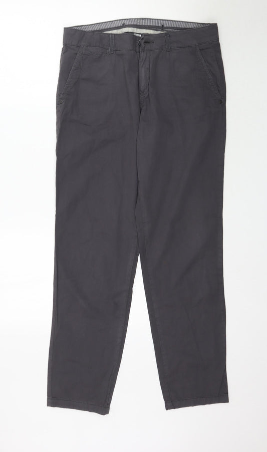 Womens UK Size M Preworn Regular Fit  Grey Trousers