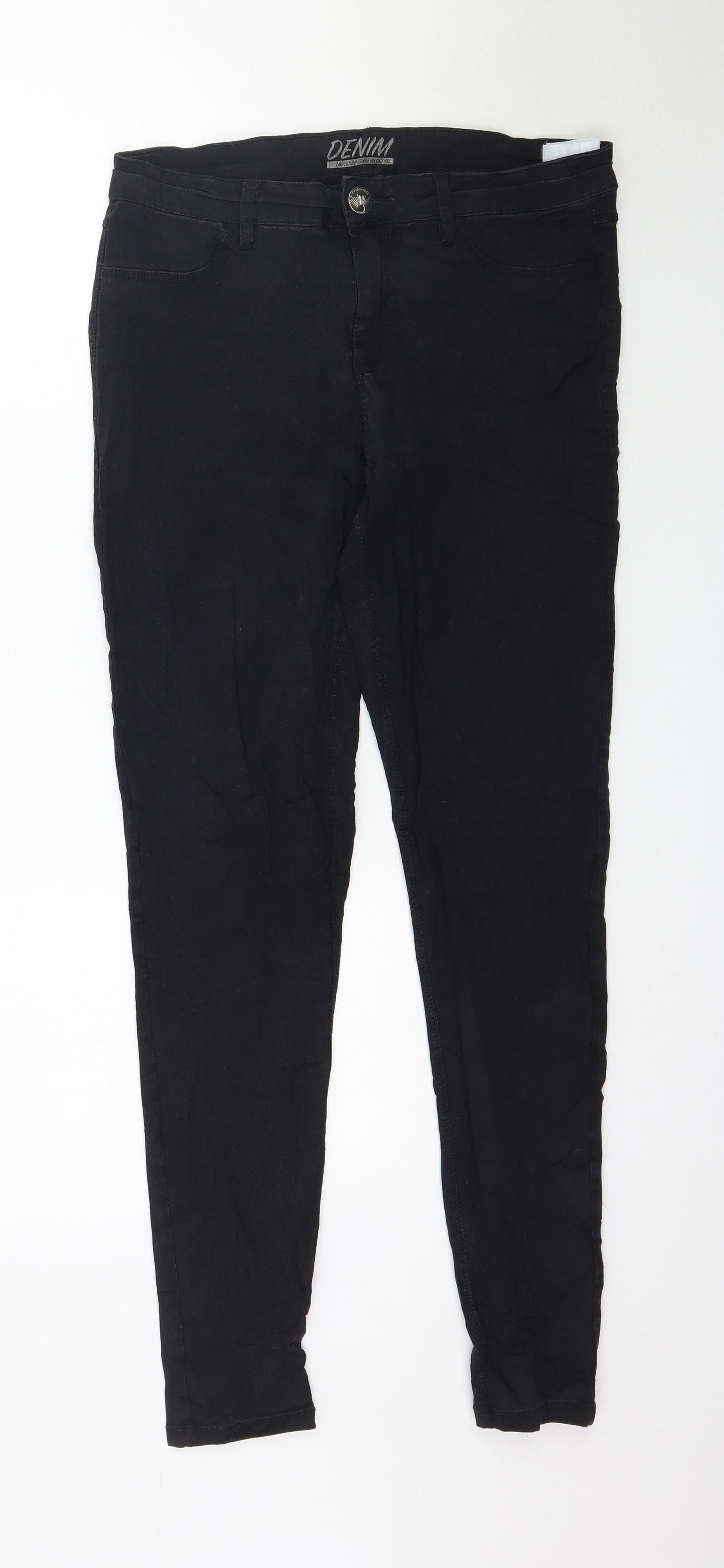 Womens UK Size 32 in Preworn Regular Fit Skinny Black Jeans