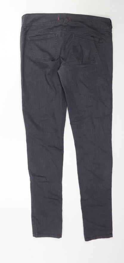 Womens UK Size 12 TALLY WEiJL Regular Fit Skinny Grey Jeans