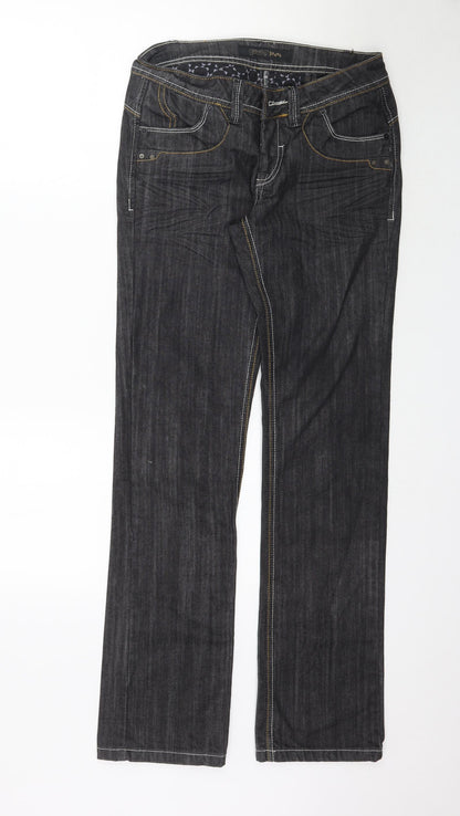House Jeans Womens Black  Denim Straight Jeans Size 27 in L33 in