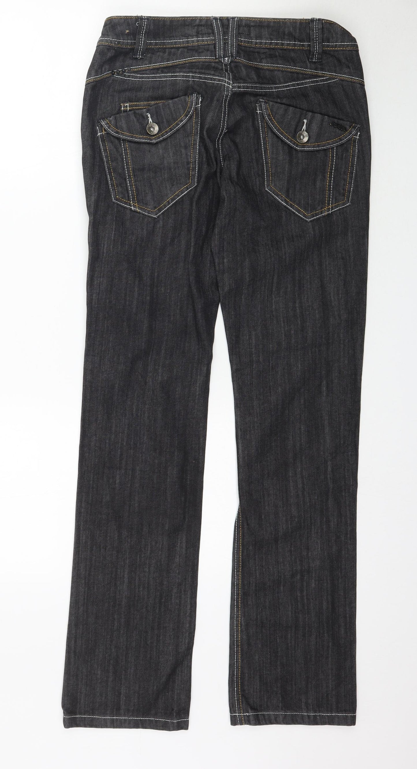 House Jeans Womens Black  Denim Straight Jeans Size 27 in L33 in