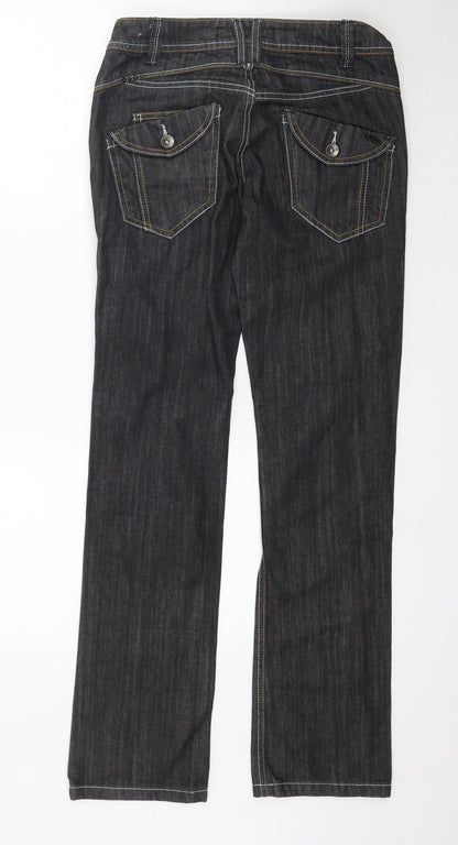 House Jeans Womens Black  Denim Straight Jeans Size 27 in L33 in