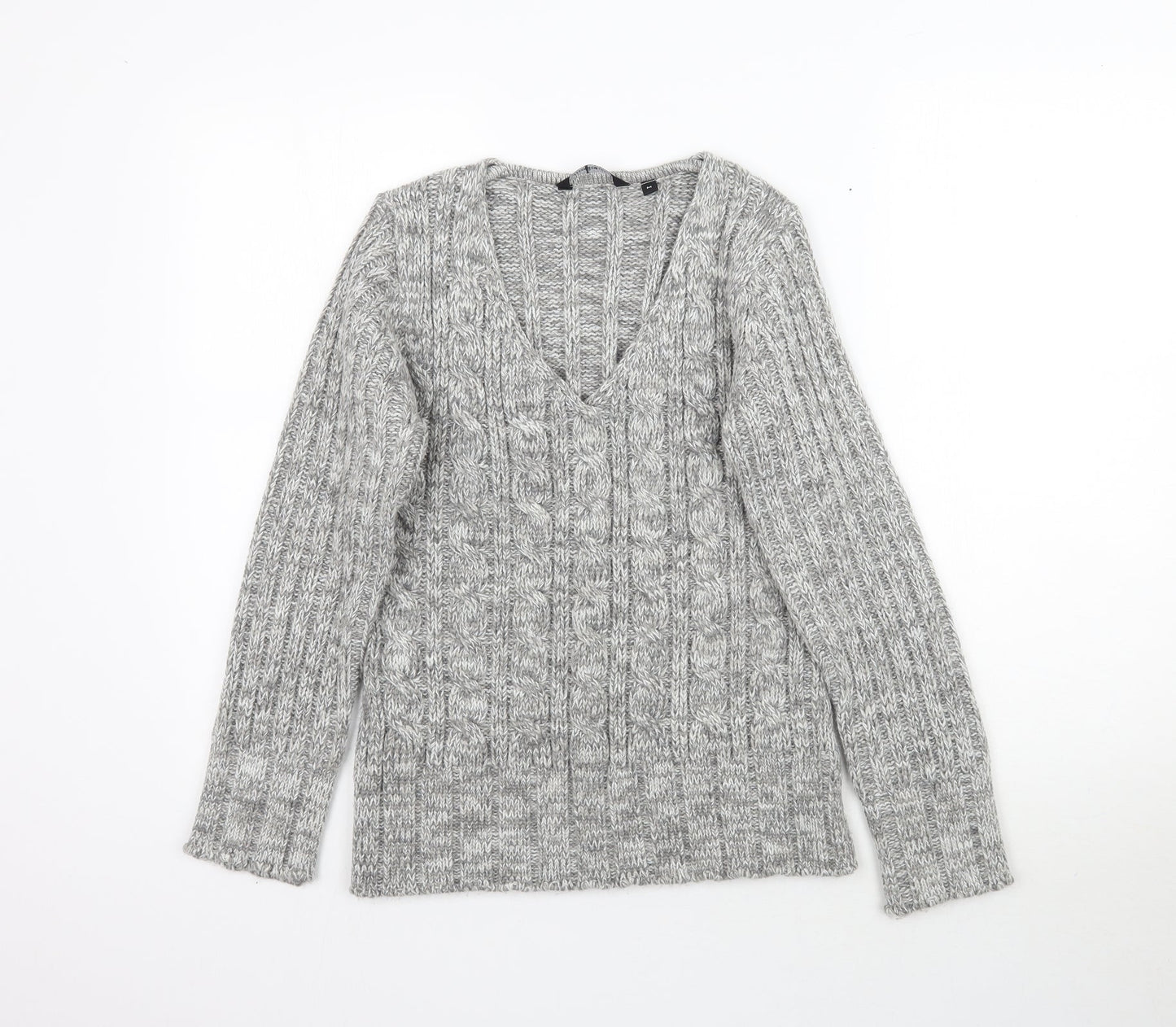 Womens UK Size M Ellie Louise Grey Pullover Jumper