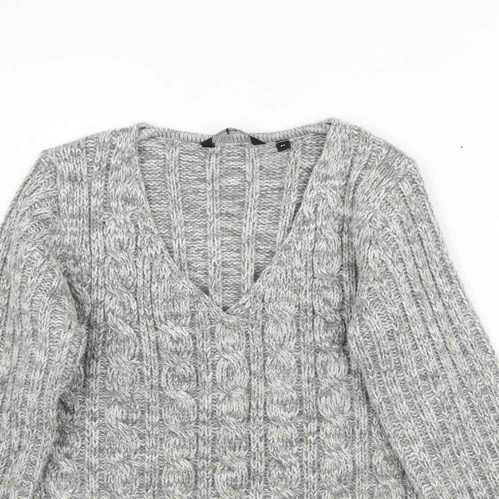 Womens UK Size M Ellie Louise Grey Pullover Jumper
