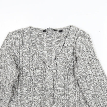 Womens UK Size M Ellie Louise Grey Pullover Jumper