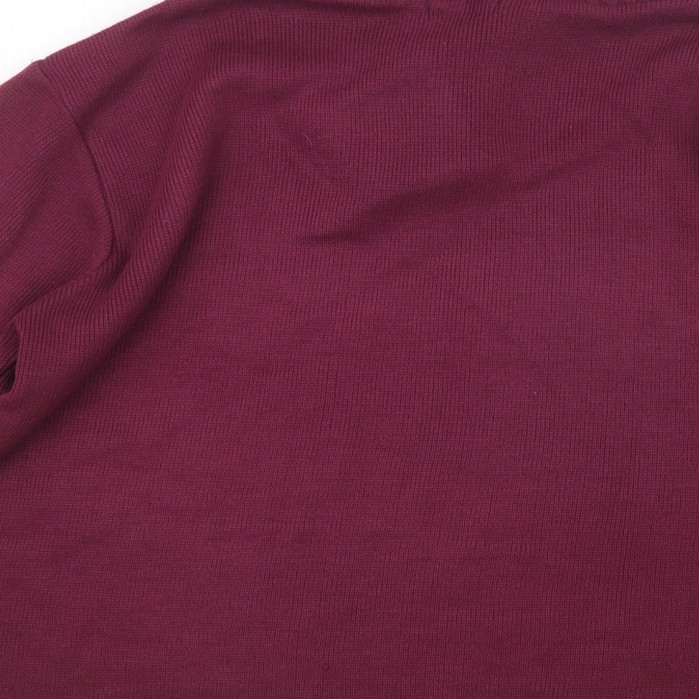 V-Eve Womens Purple  Knit Pullover Jumper Size M