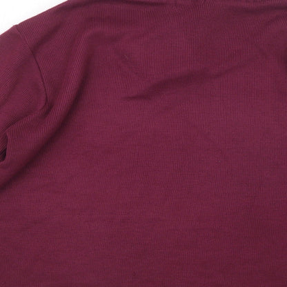 V-Eve Womens Purple  Knit Pullover Jumper Size M