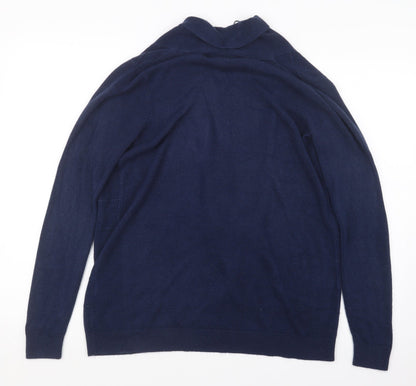 Womens UK Size 14 Maine Blue Cardigan Jumper