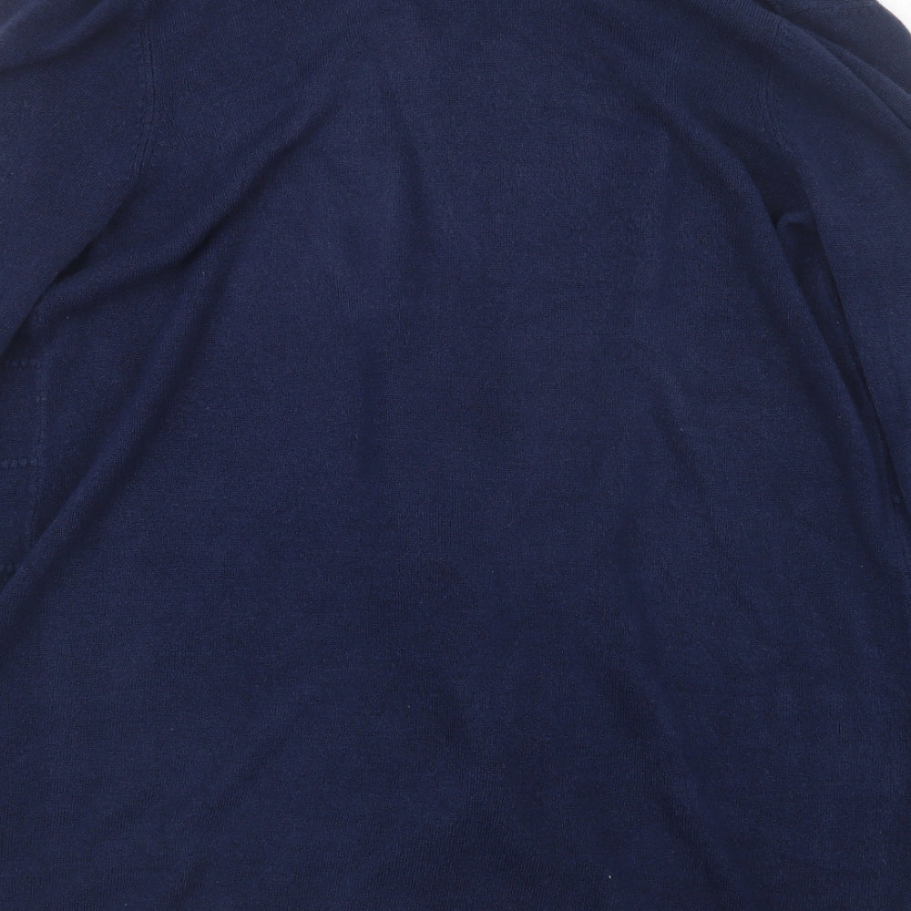Womens UK Size 14 Maine Blue Cardigan Jumper