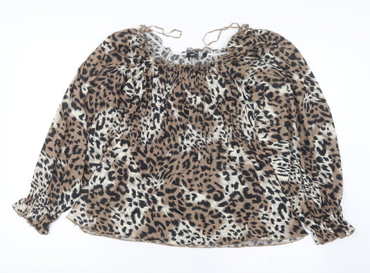 Womens UK Size 8 Pep&Co Brown Basic Blouse