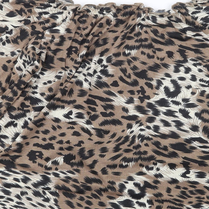 Womens UK Size 8 Pep&Co Brown Basic Blouse