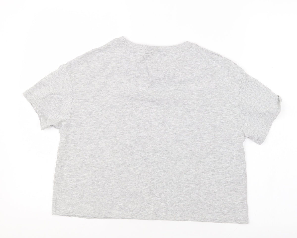 Back view of Next girls’ grey basic t-shirt, size 16, years
