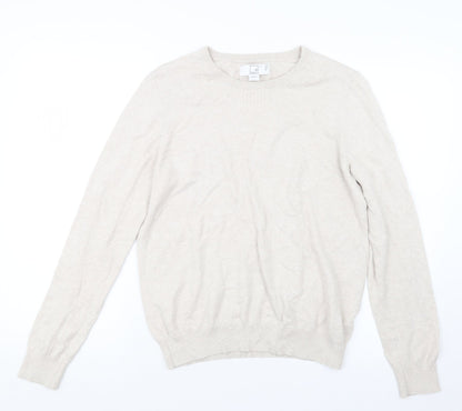 Additional front view of Meraki women’s beige knit jumper, size M
