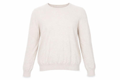 Front view of Meraki women’s beige knit jumper, size M
