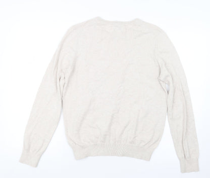 Back view of Meraki women’s beige knit jumper, size M
