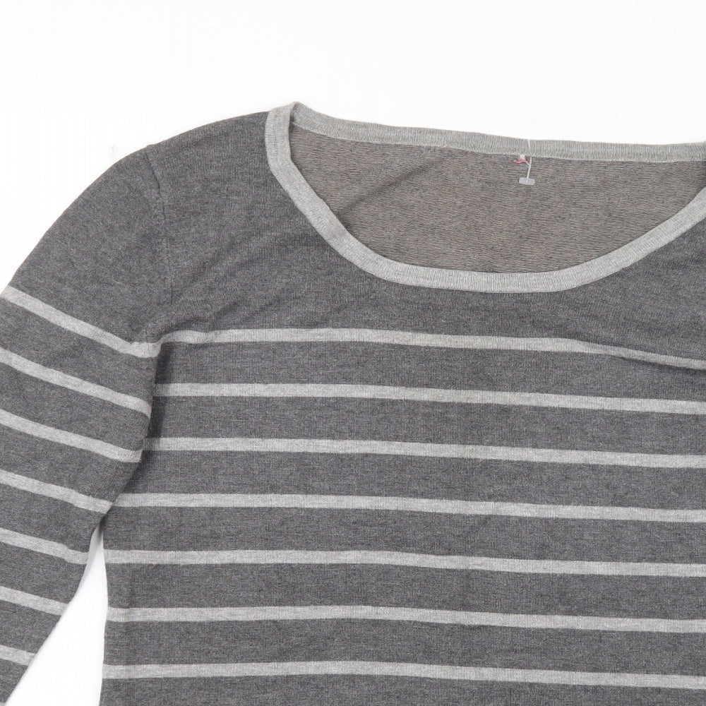 Womens UK Size 14 Preworn Grey Pullover Jumper