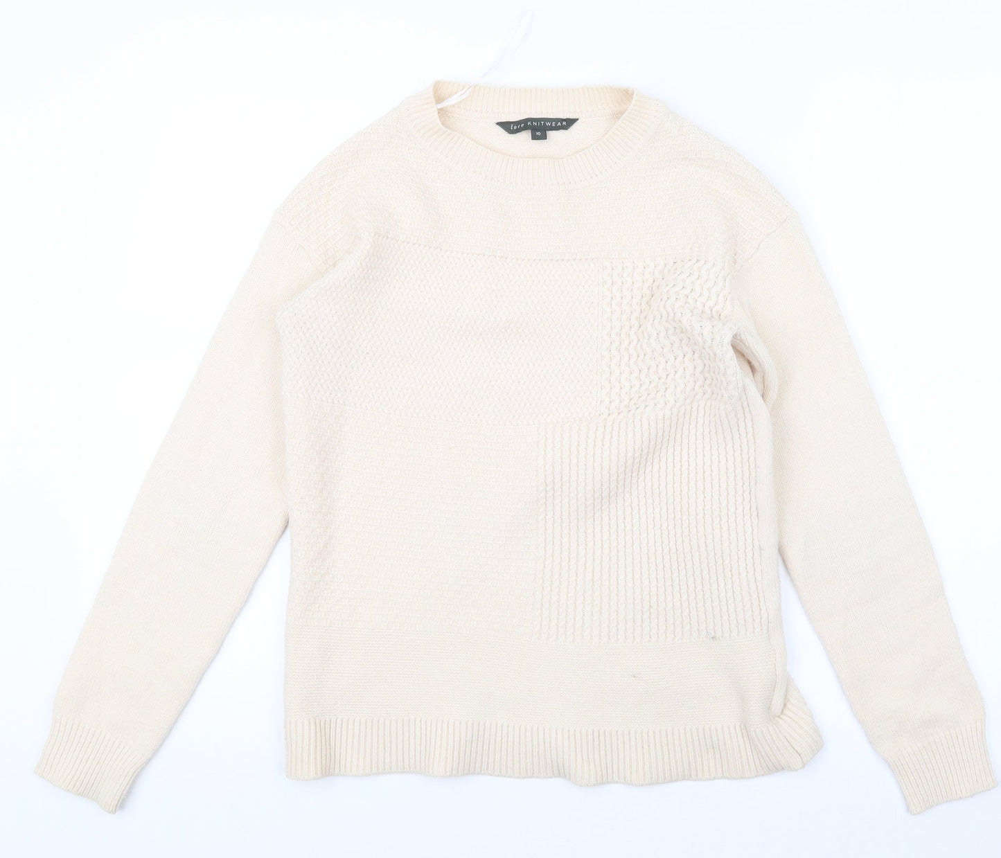 Womens UK Size 10 Bonmarché Beige Pullover Jumper