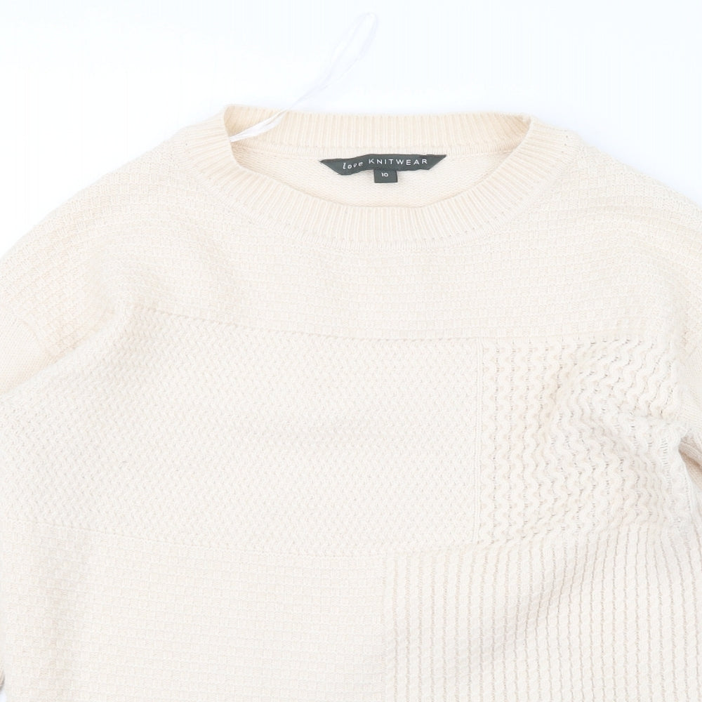 Womens UK Size 10 Bonmarché Beige Pullover Jumper