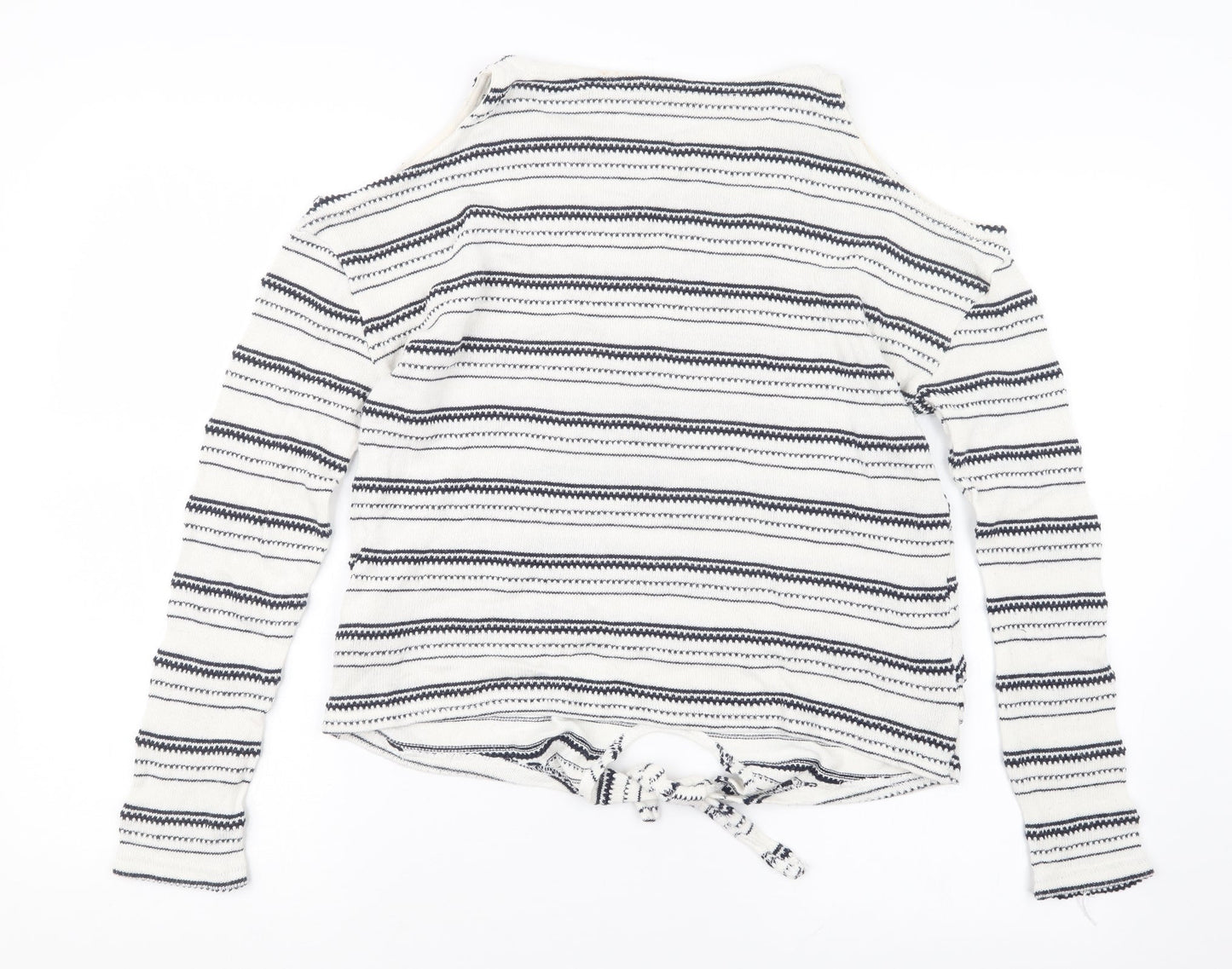 Womens UK Size M Pull&Bear White Pullover Jumper