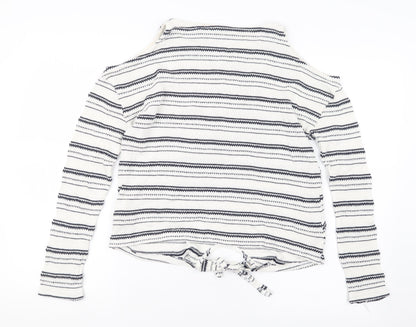 Womens UK Size M Pull&Bear White Pullover Jumper