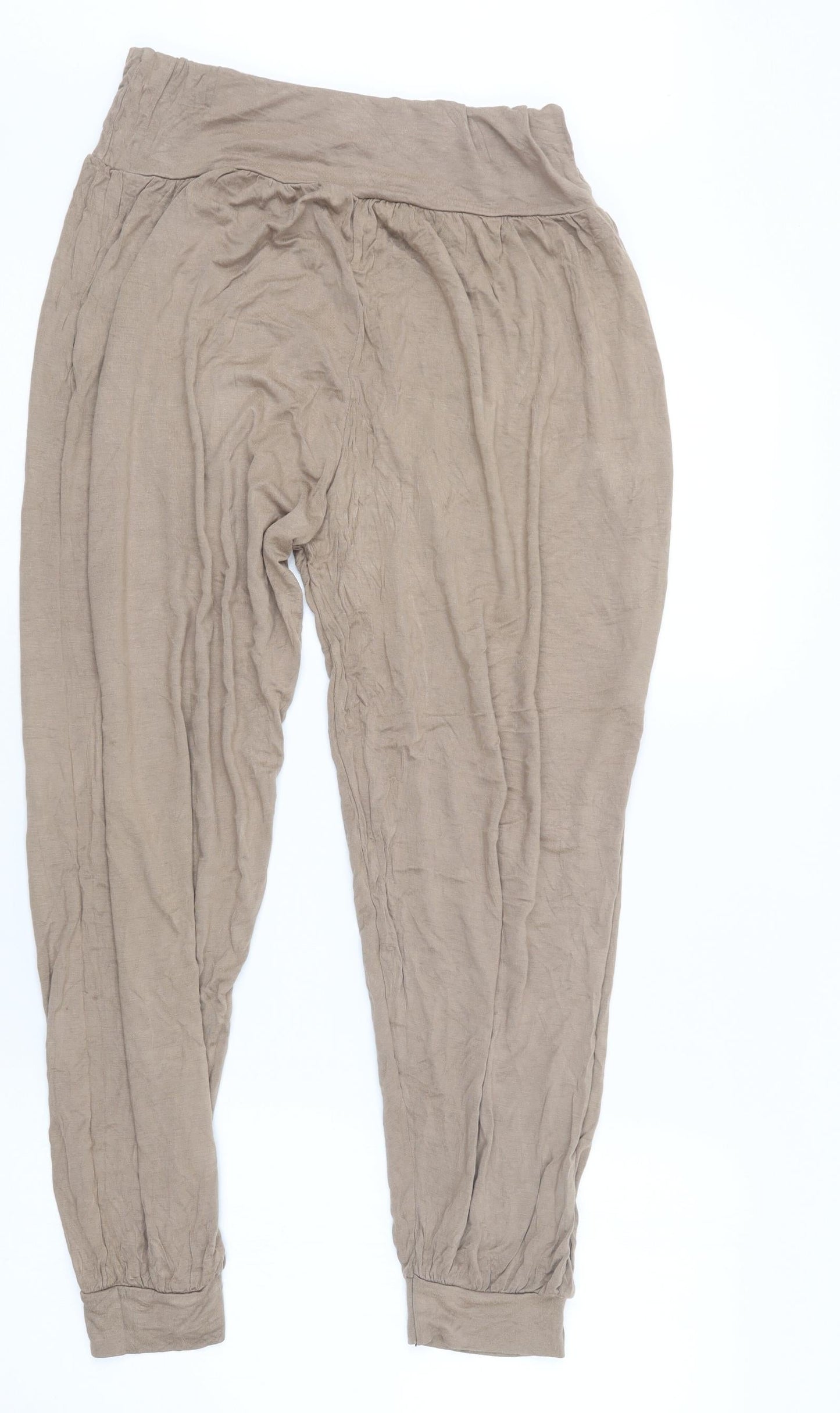Womens UK Size XL Preworn Regular Fit  Beige Trousers