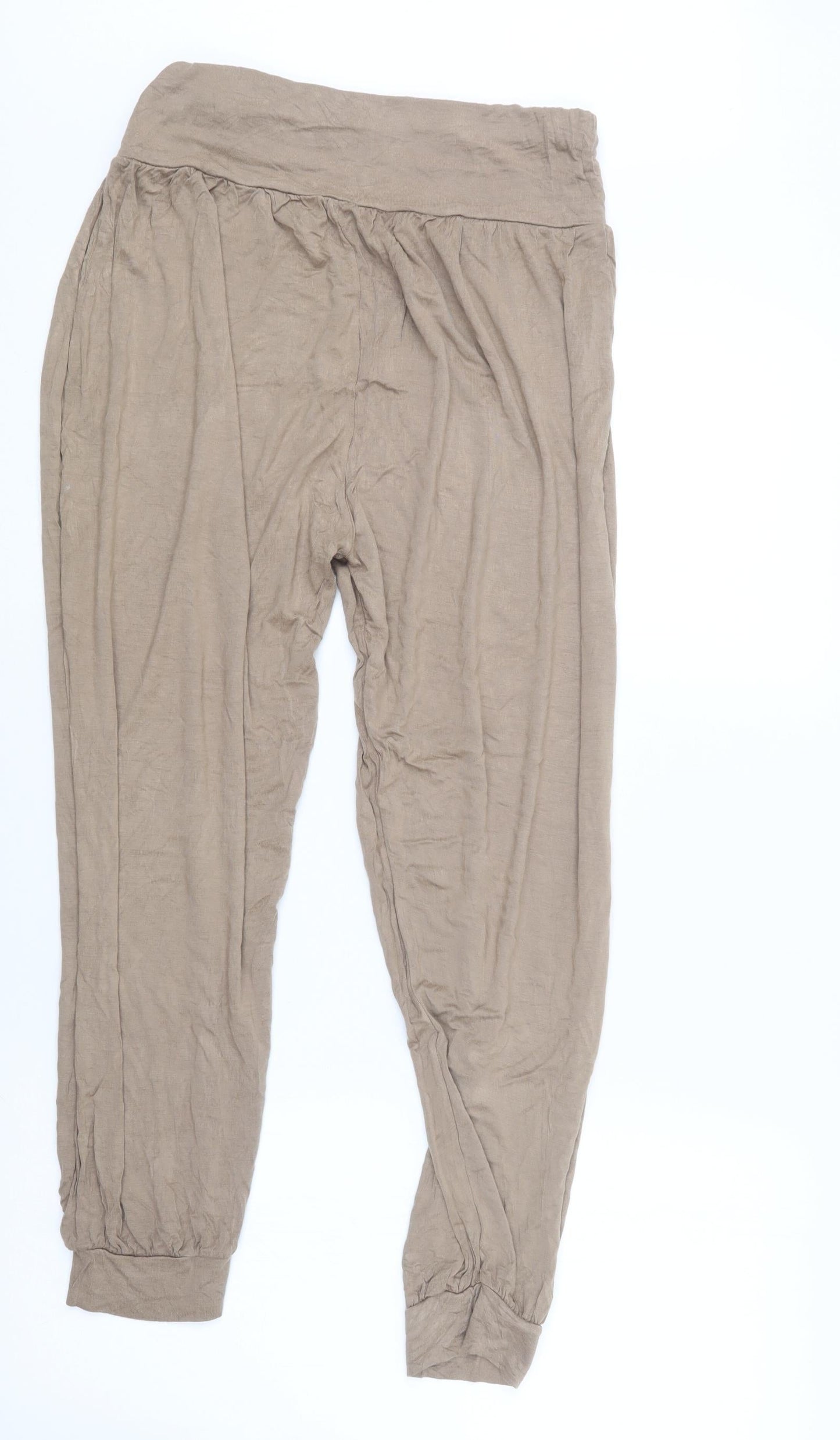 Womens UK Size XL Preworn Regular Fit  Beige Trousers