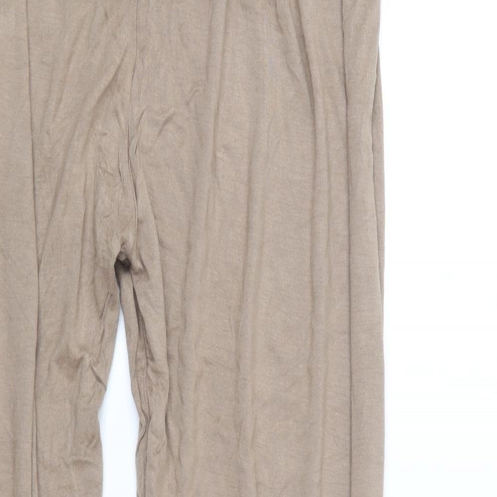 Womens UK Size XL Preworn Regular Fit  Beige Trousers