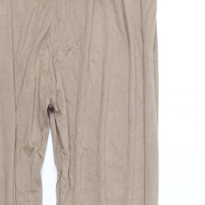 Womens UK Size XL Preworn Regular Fit  Beige Trousers