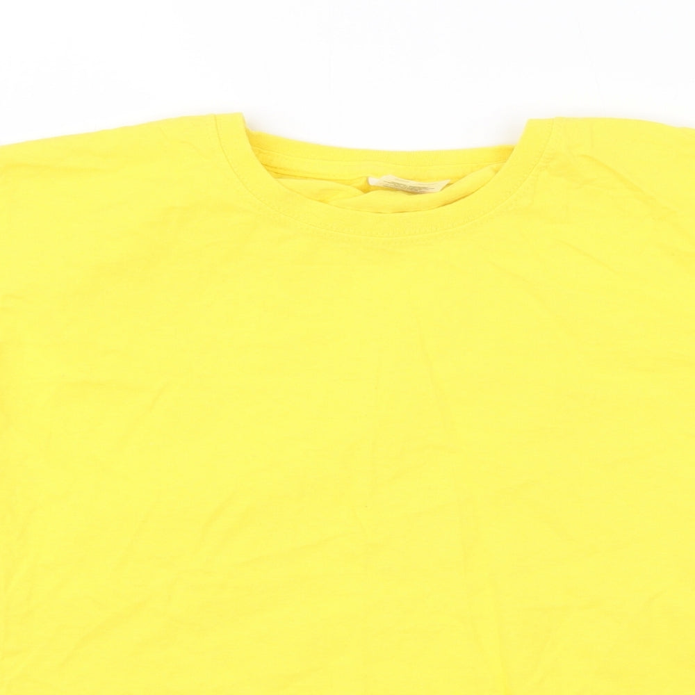Fruit of the Loom Girls Yellow   Basic T-Shirt Size 7-8 Years