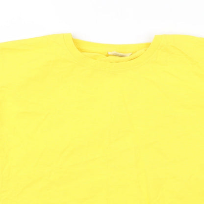Fruit of the Loom Girls Yellow   Basic T-Shirt Size 7-8 Years