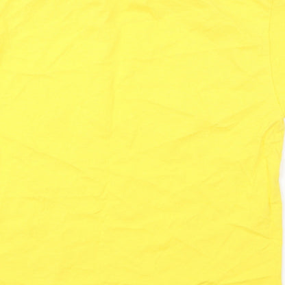 Fruit of the Loom Girls Yellow   Basic T-Shirt Size 7-8 Years