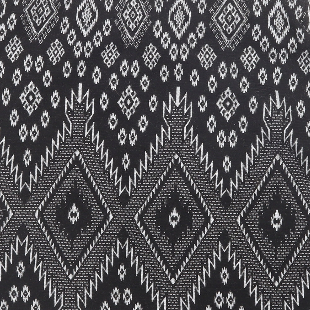 New Look Womens Black Geometric  Straight & Pencil Skirt Size 12