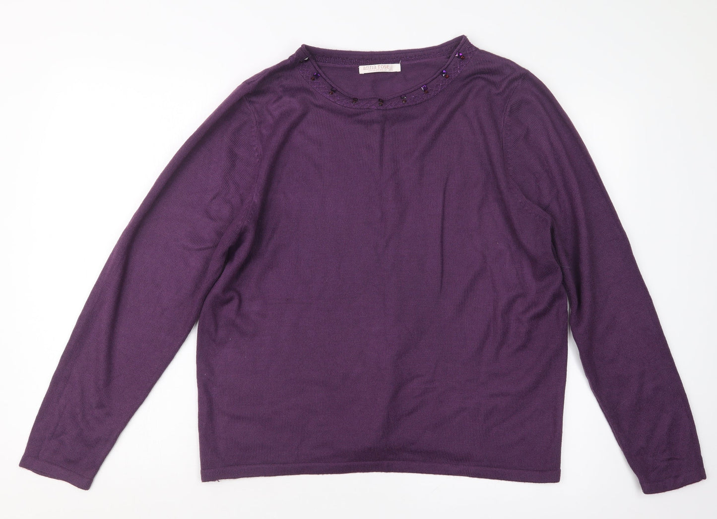 Womens UK Size L anna rose Purple Pullover Jumper