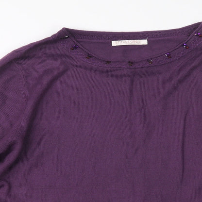Womens UK Size L anna rose Purple Pullover Jumper