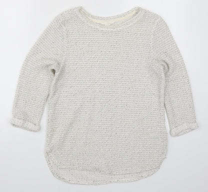 Womens UK Size XS H&M White Pullover Jumper