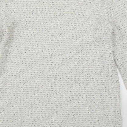 Womens UK Size XS H&M White Pullover Jumper