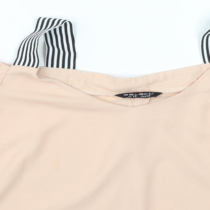 Select Womens Pink Striped  Basic Blouse Size 12