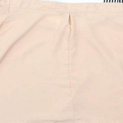 Select Womens Pink Striped  Basic Blouse Size 12