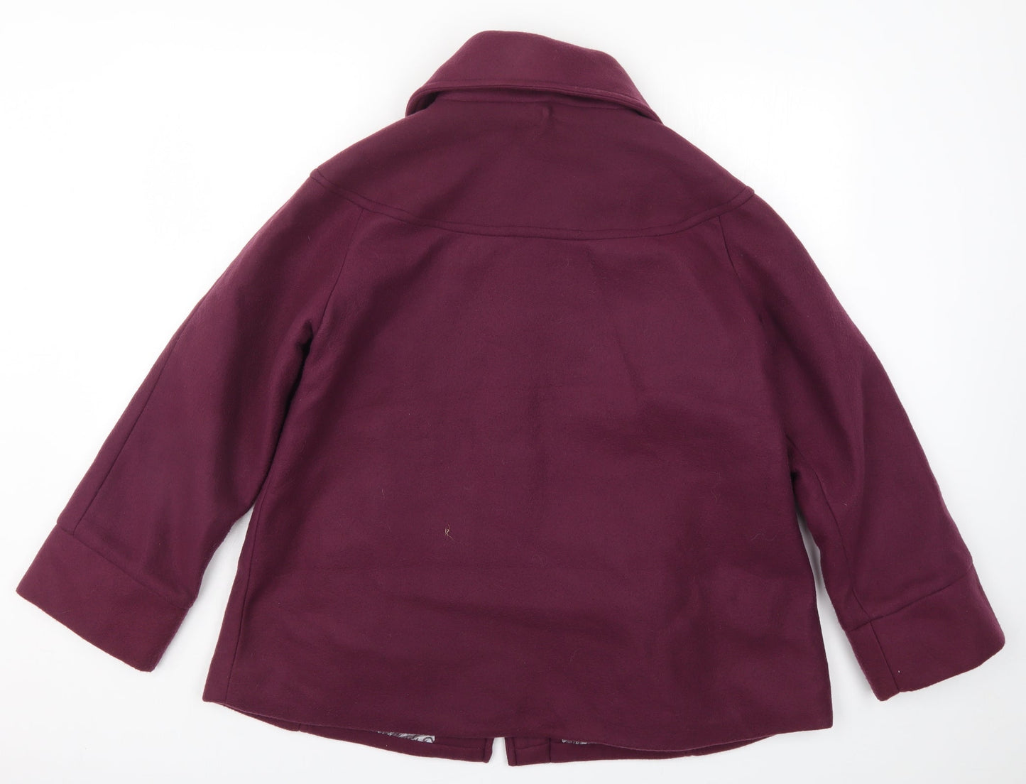Womens UK Size 14 Anne De Lancay Purple Pea Coat