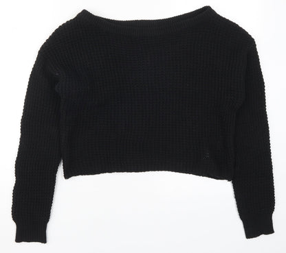 Womens UK Size 6 Missguided Black Pullover Jumper