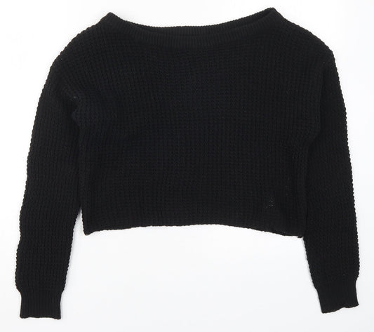 Womens UK Size 6 Missguided Black Pullover Jumper