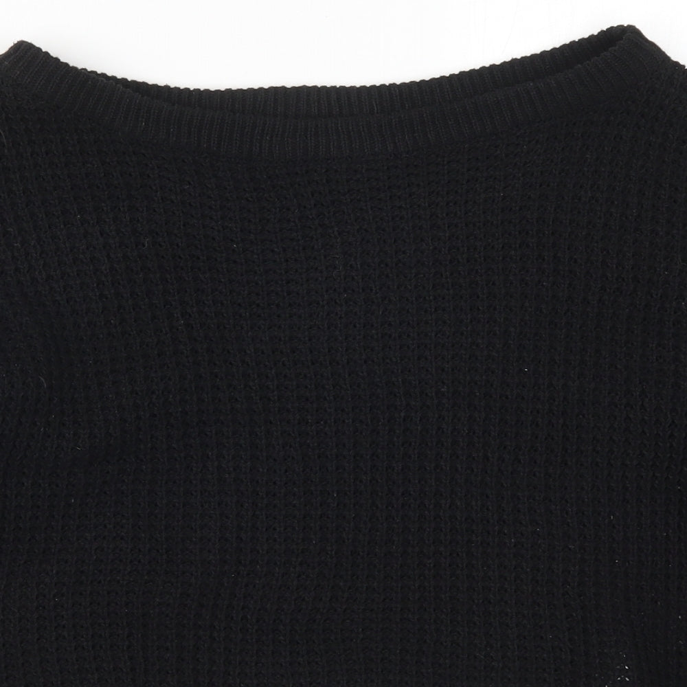 Womens UK Size 6 Missguided Black Pullover Jumper
