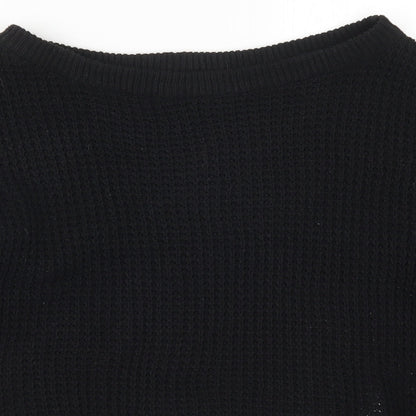 Womens UK Size 6 Missguided Black Pullover Jumper