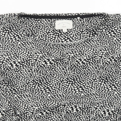 NEXT Womens Black Geometric  Top Pyjama Top Size 16  - Love Hearts