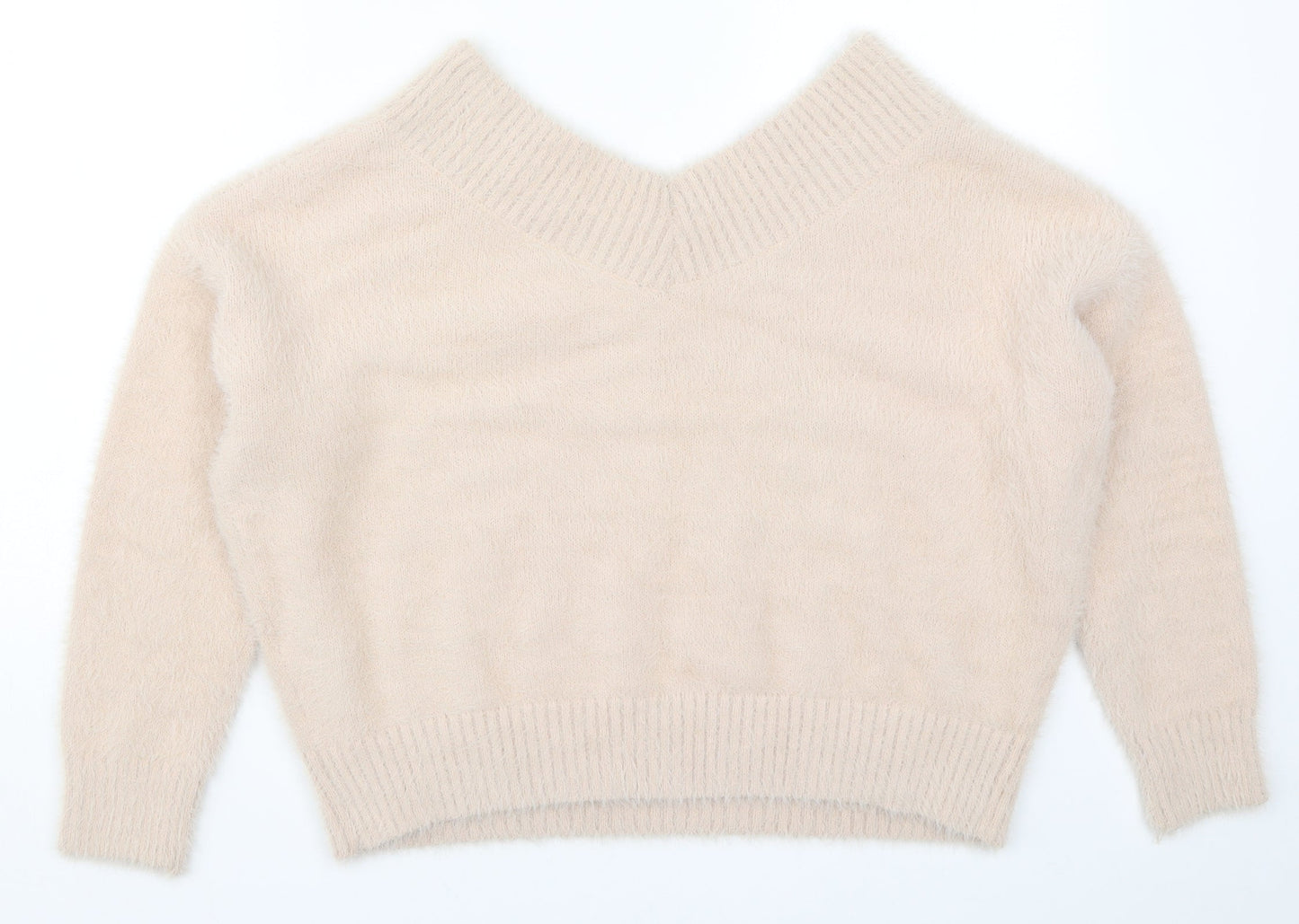 New Look Girls Pink  Knit Pullover Jumper Size 14-15 Years