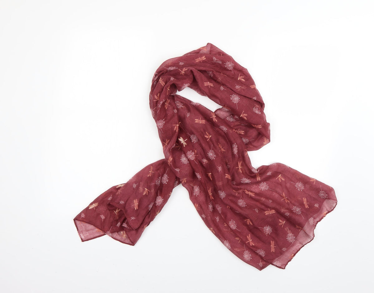 Front view of Preworn women’s multicoloured floral scarf