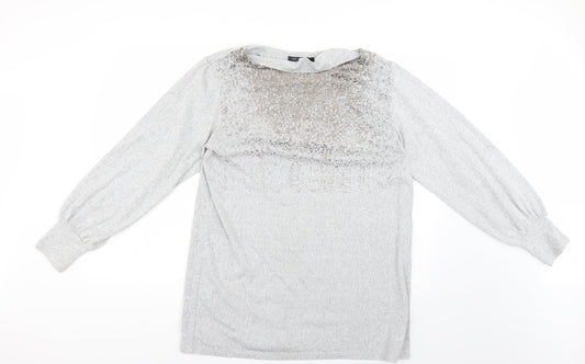 Womens UK Size 14 Marks and Spencer Grey Pullover Jumper