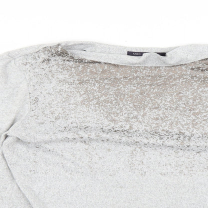 Womens UK Size 14 Marks and Spencer Grey Pullover Jumper