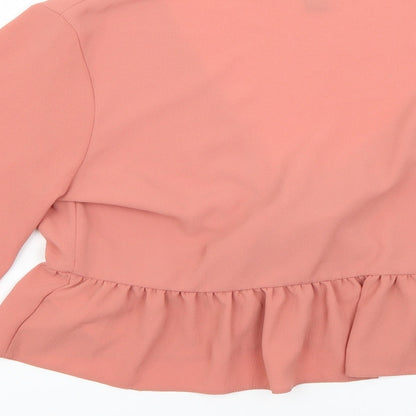 Womens UK Size 14 New Look Pink Basic Blouse